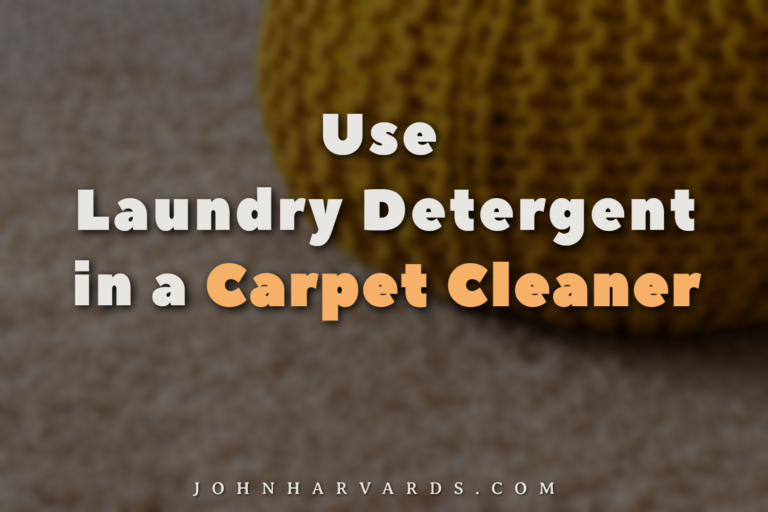 Use Laundry Detergent in a Carpet Cleaner