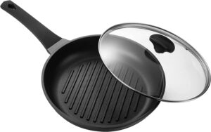 WINSDOM Nonstick Grill Pan for Stove Tops Round Induction Cookware