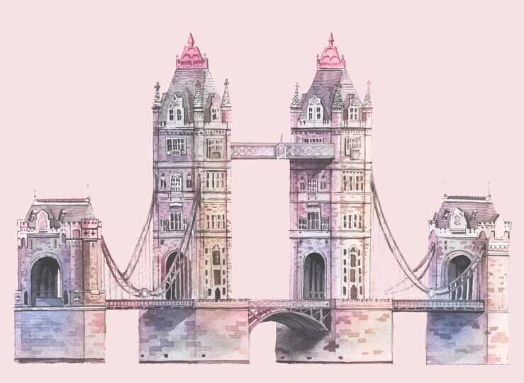 London tower bridge painted